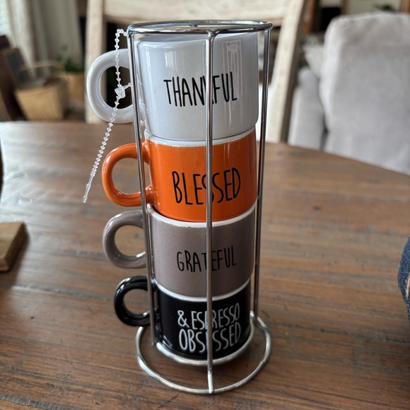 Five item fall thankful bundle of two pumpkins, sign, banner & espresso cup set - Picture 14 of 16